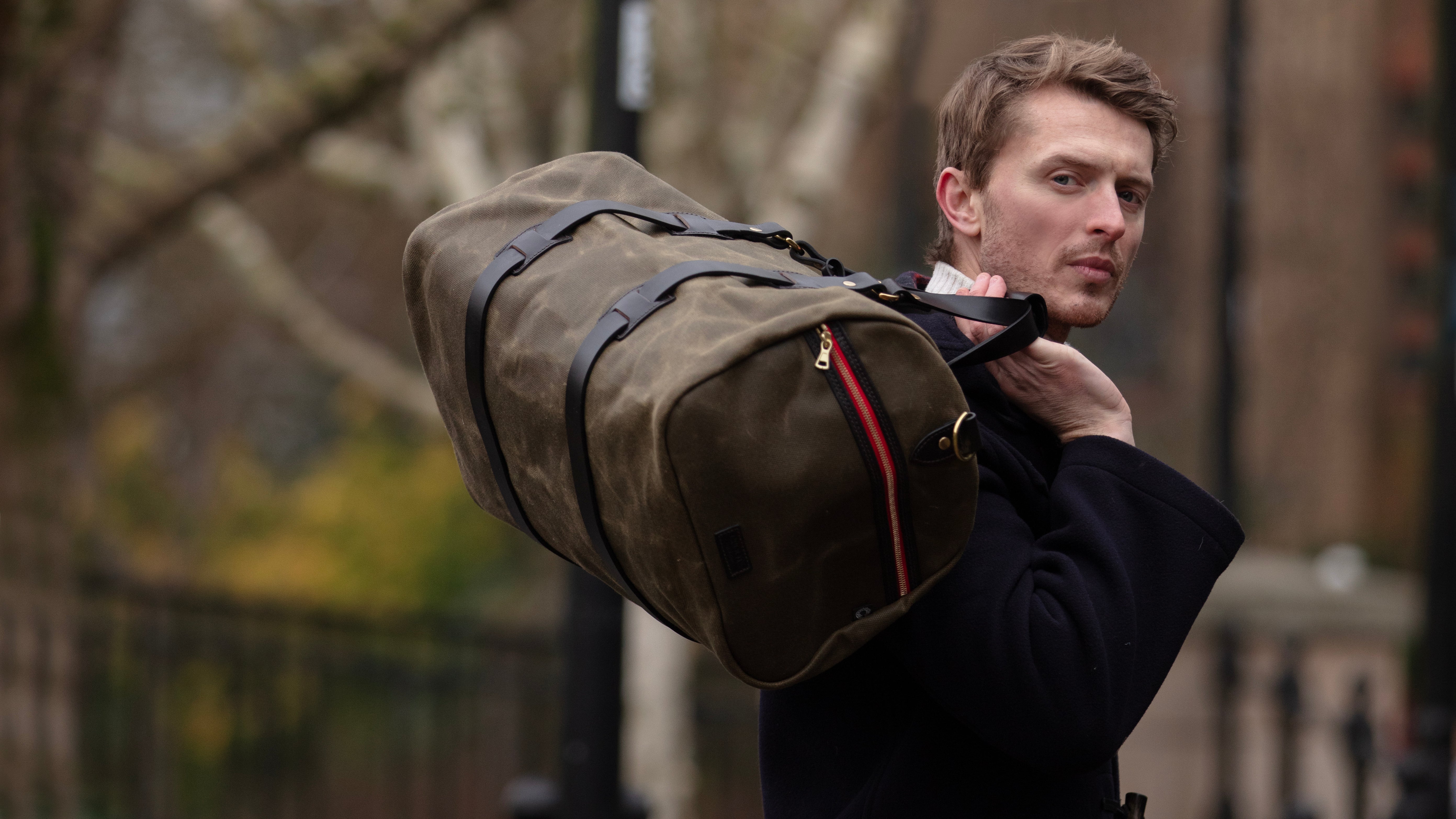 Croots | Vintage Canvas Duffle Holdall - Medium | Olive