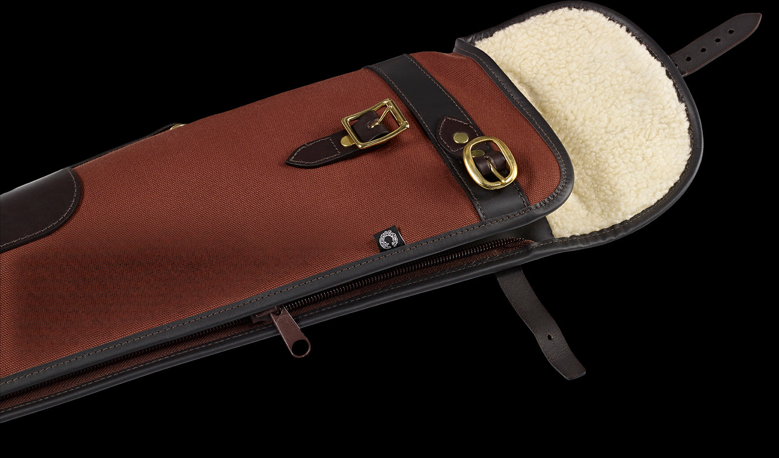 Croots | Rosedale Canvas Shotgun Slip | Fox Tan with Dark Leather | 30/32" Barrels
