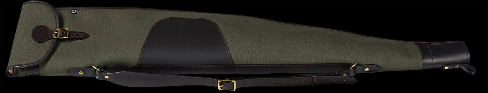 Croots | Rosedale Canvas Shotgun Slip | Loden Green with Dark Leather | 30/32" Barrels