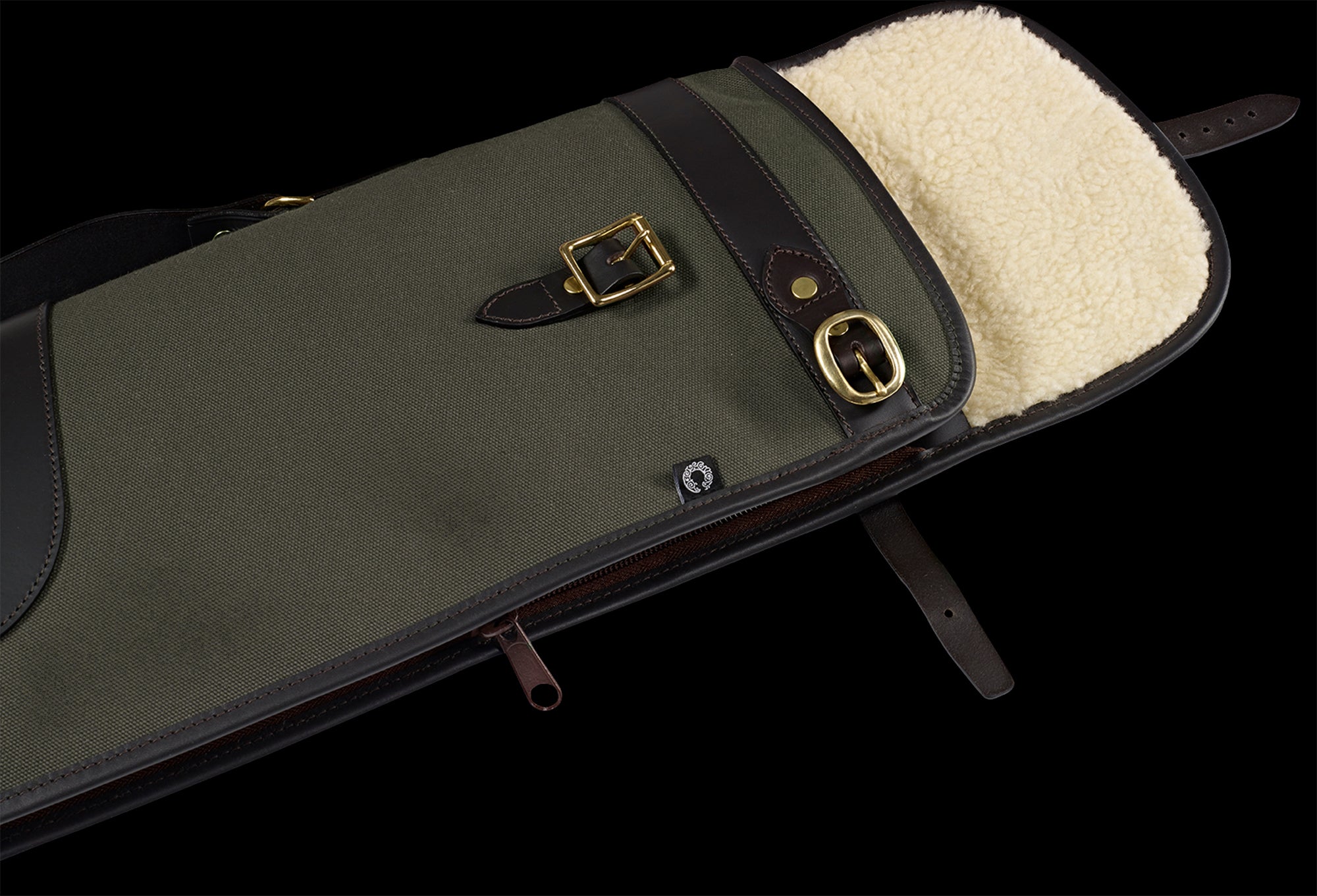 Croots | Rosedale Canvas Shotgun Slip | Loden Green with Dark Leather | 30/32" Barrels