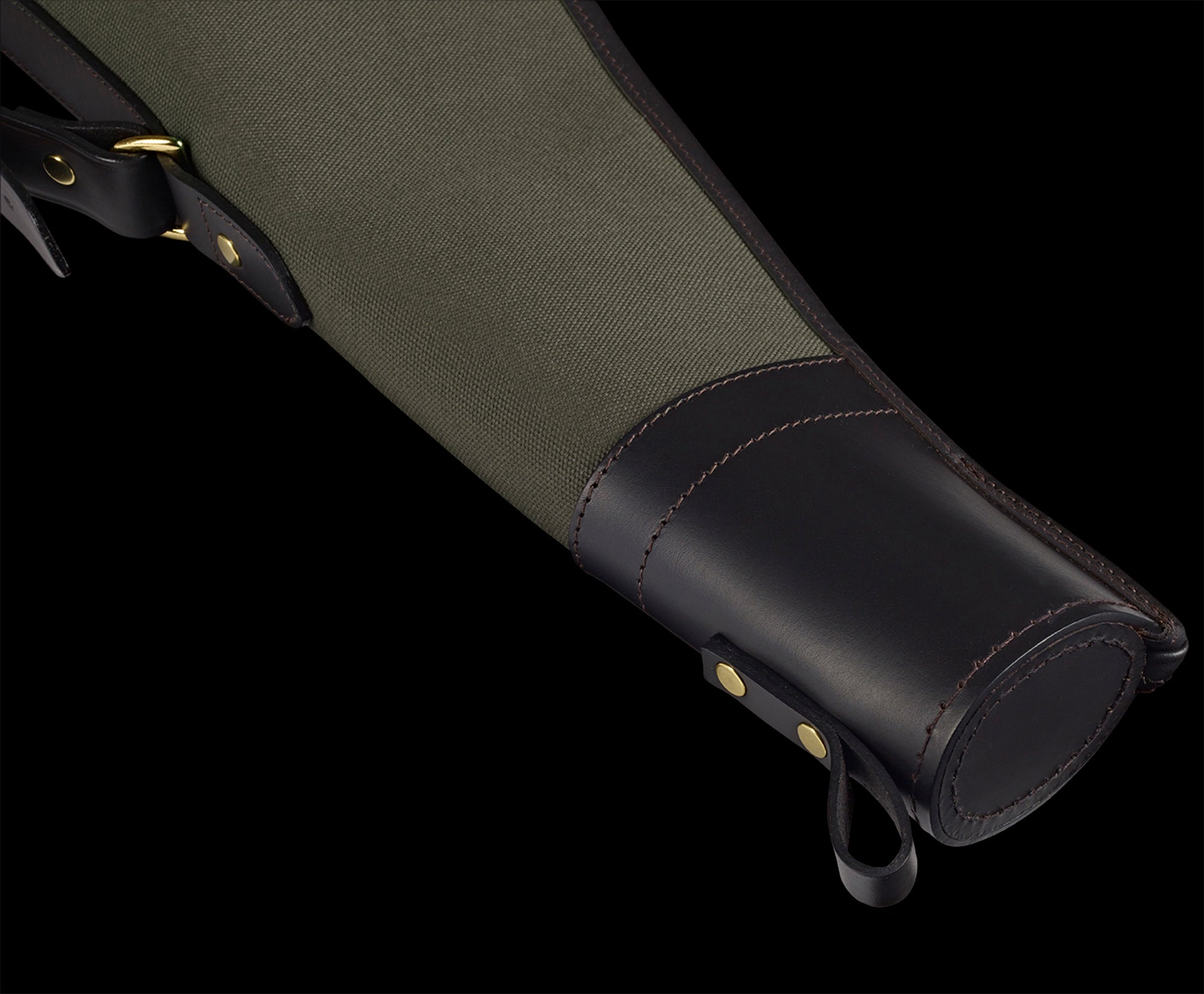 Croots | Rosedale Canvas Shotgun Slip | Loden Green with Dark Leather | 30/32" Barrels