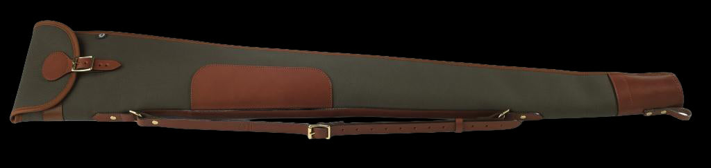 Croots | Rosedale Canvas Shotgun Slip | Loden Green with Tan Leather | 30/32" Barrels