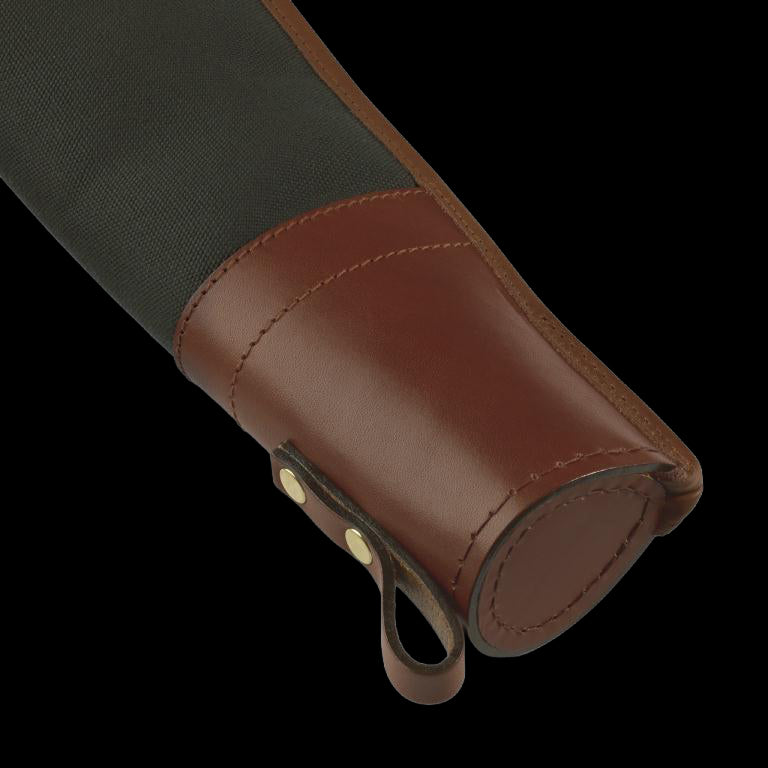 Croots | Rosedale Canvas Shotgun Slip | Loden Green with Tan Leather | 30/32" Barrels